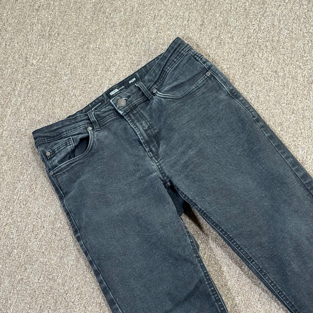 Barbell Apparel Slim Athletic Fit Jeans Mens 34x32 Faded Black‎ Stretch Denim